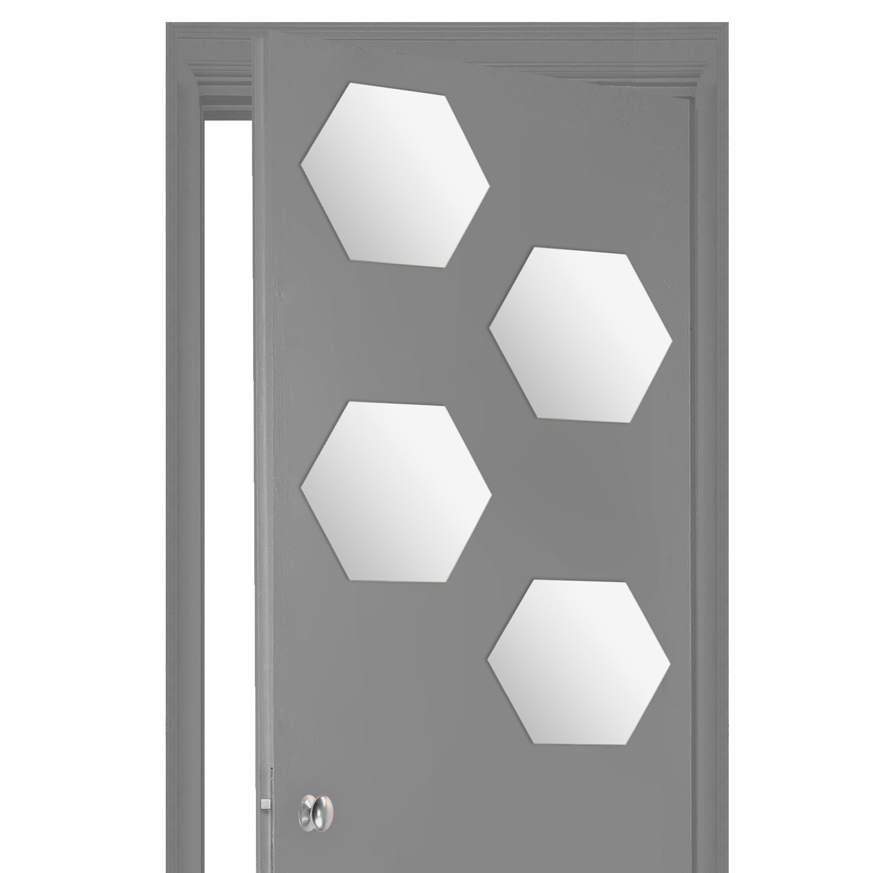 Hode 4 Pezzi Specchio Autoadesivo da Parete 30x30cm, Specchi Adesivi per Armadio Acrilico Interno, Specchio Adesivo Muro Porta Flessibile