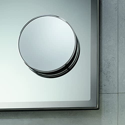 Specchio per Trucco Ingranditore 10x con Luci, Specchio per Trucco a Ventosa 10x con Specchio