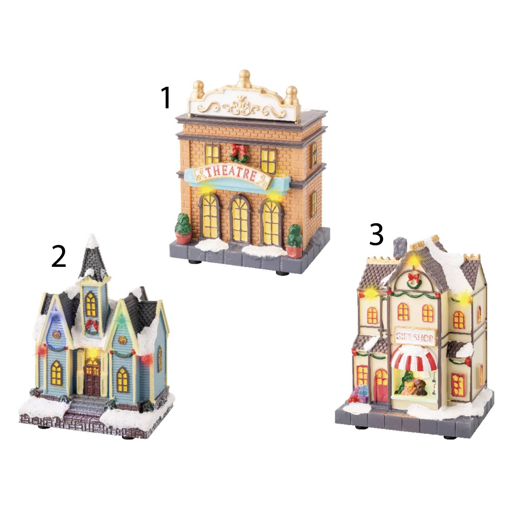 Scenario casetta natalizia 14,5 cm