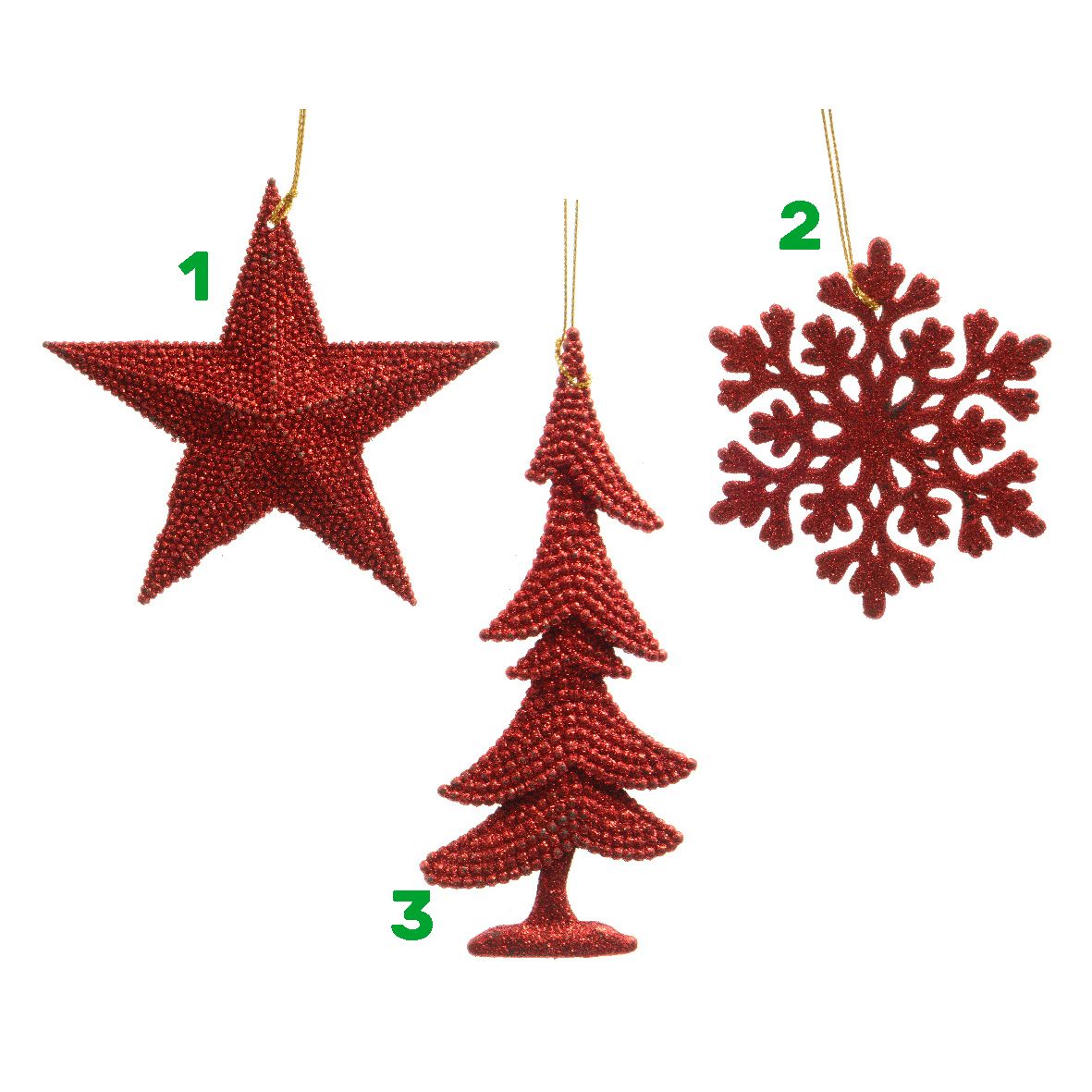 Appendino glitter rosso