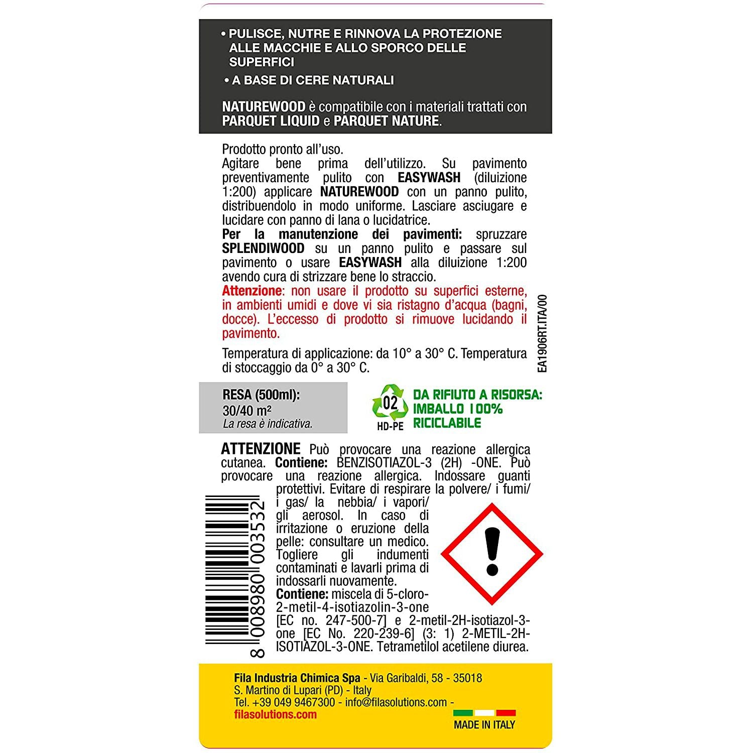 Cera rigenerante Naturewood FILA 500ml