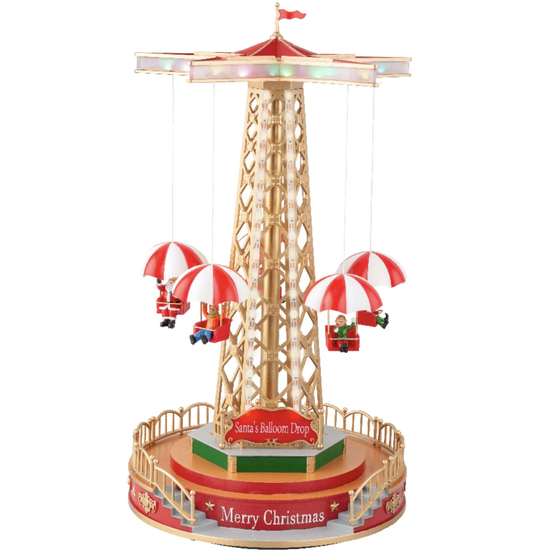 Villaggio natalizio giostra 48.5 cm LED