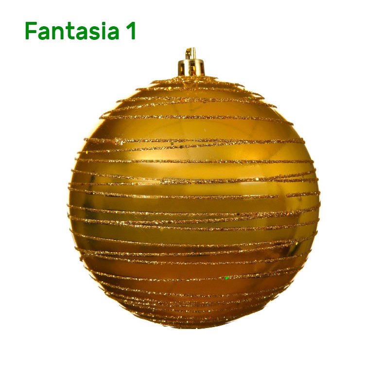Palline di natale color oro o rosso con decori Kaemingk