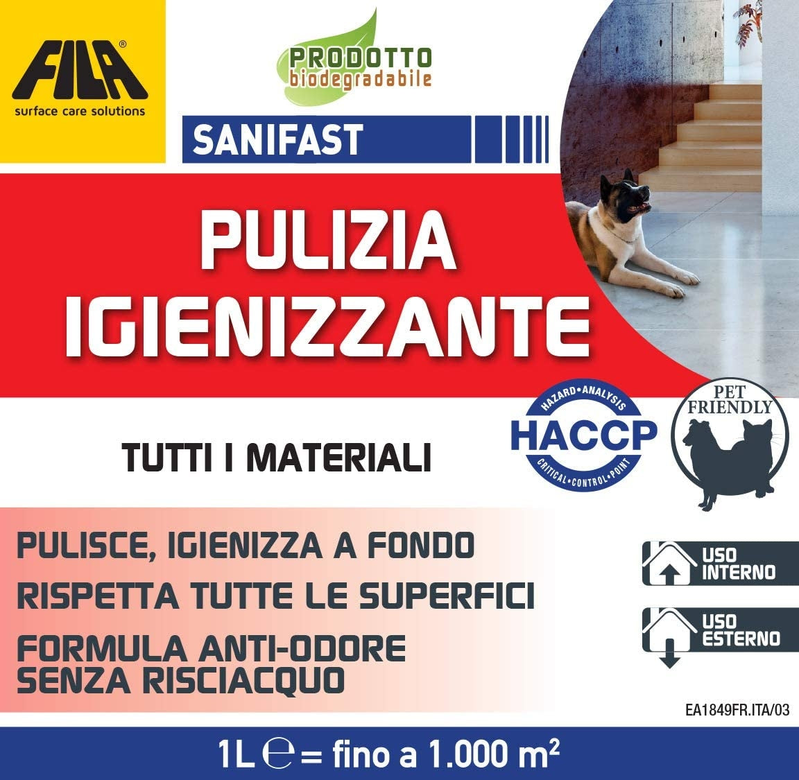 Detergente igienizzante Sanifast FILA 1LT