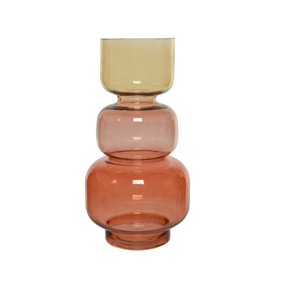 Vaso totem in vetro rosa Kaemingk