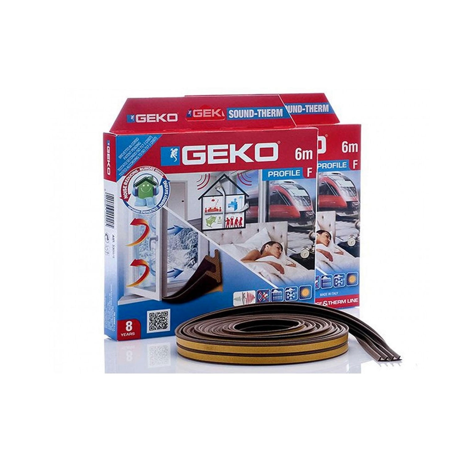 Guarnizione marrone adesiva isolamento termico e acustico 6 mt