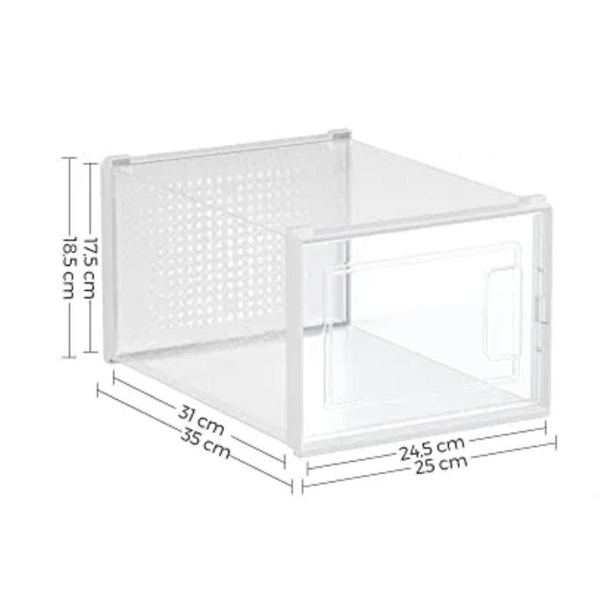 Set 2 Scarpiere Rigide Trasparenti