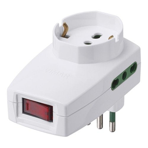 Adattatore multiplo SICURY 250 V sfalsato verticale