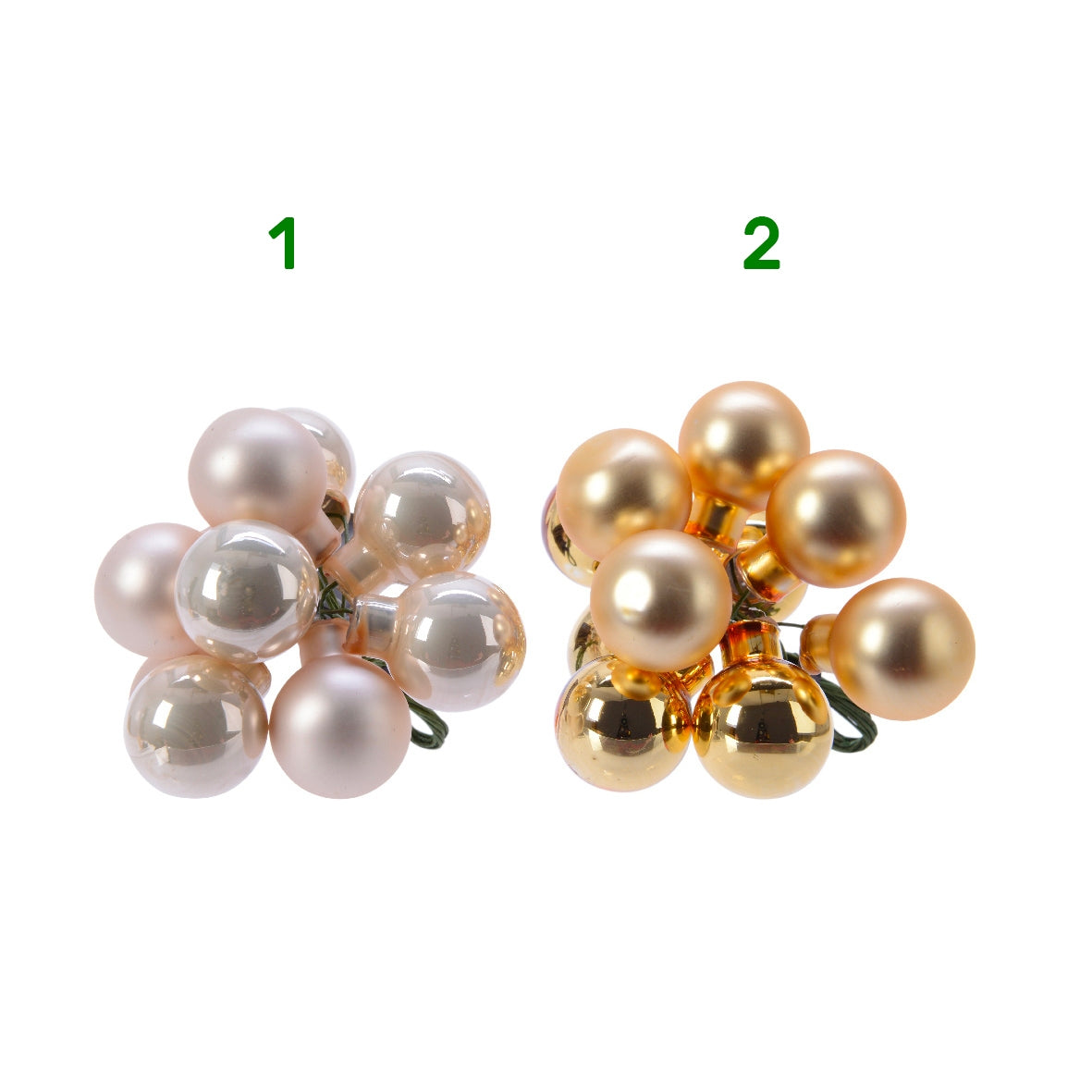 Grappolo di palline decorative oro Kaemingk