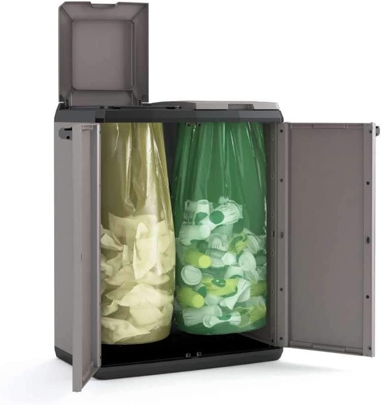 Armadio in resina mobile pattumiera raccolta differenziata keter 68x39x85