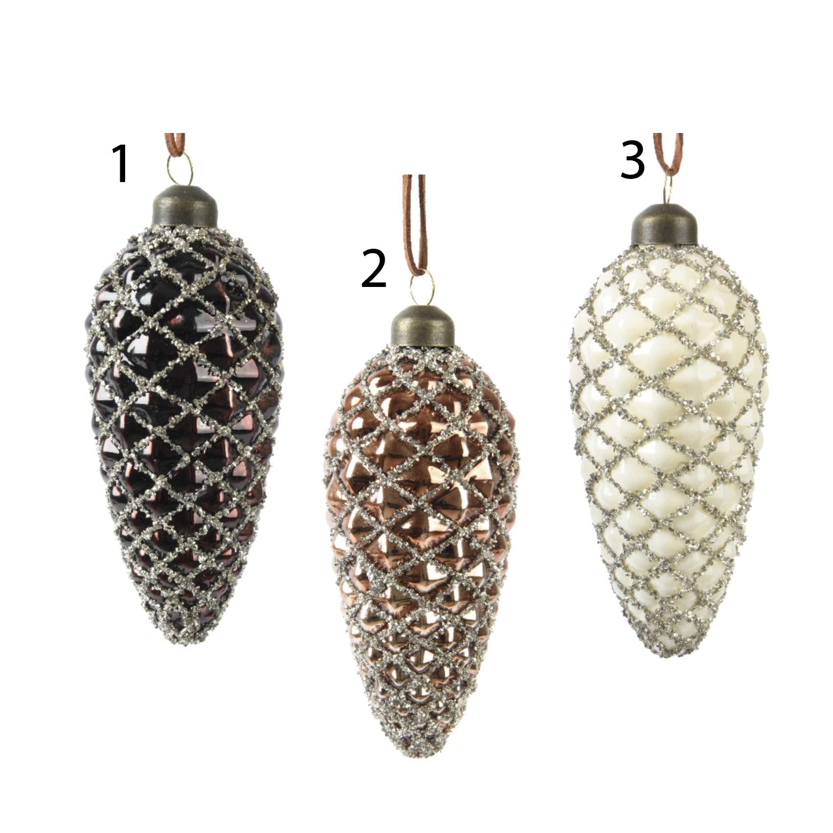 Pendaglio in vetro con perle 12 cm