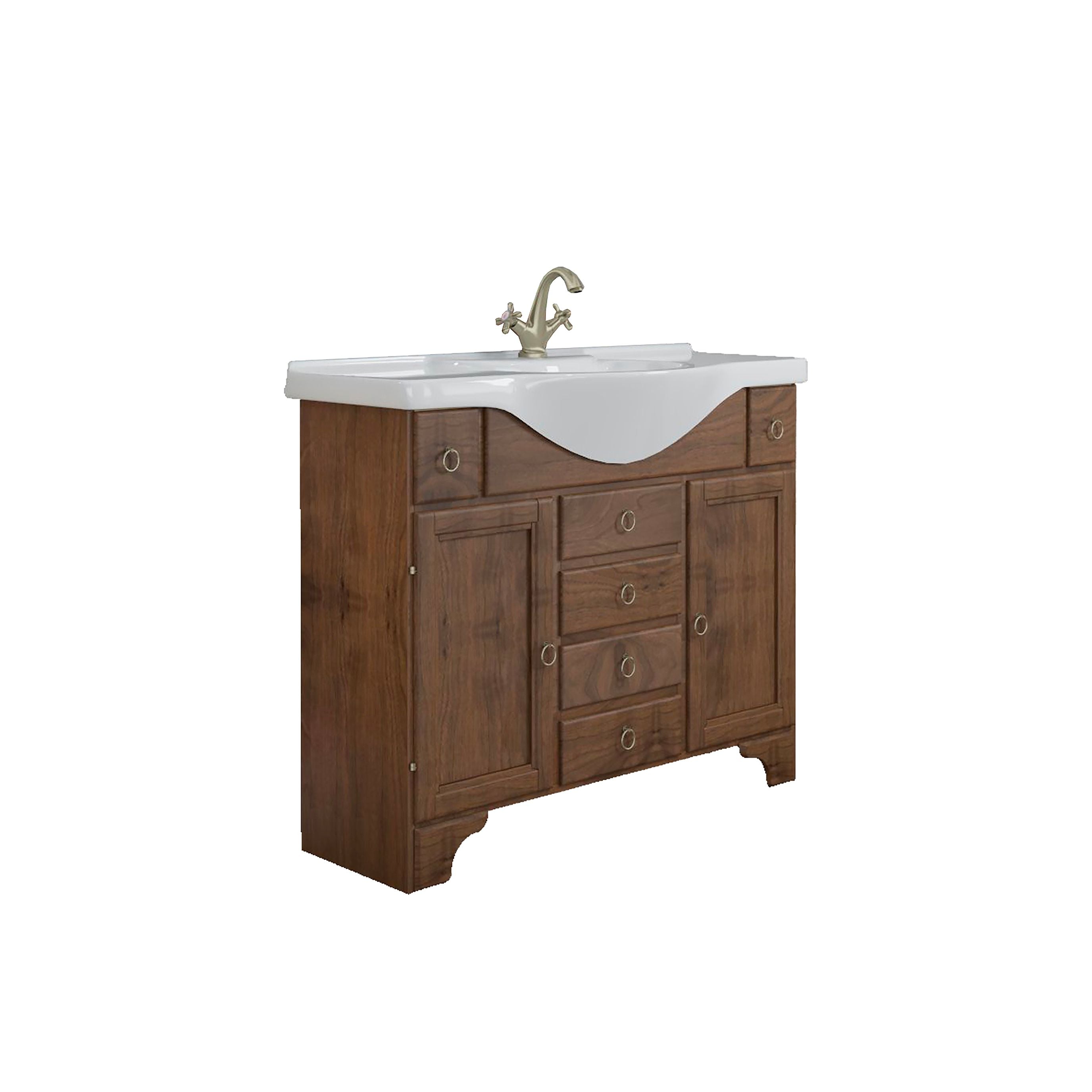 Base 2 ante e 3 cassetti 105cm