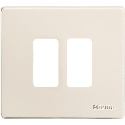 Bticino Magic placca 2 posti per scatola tonda