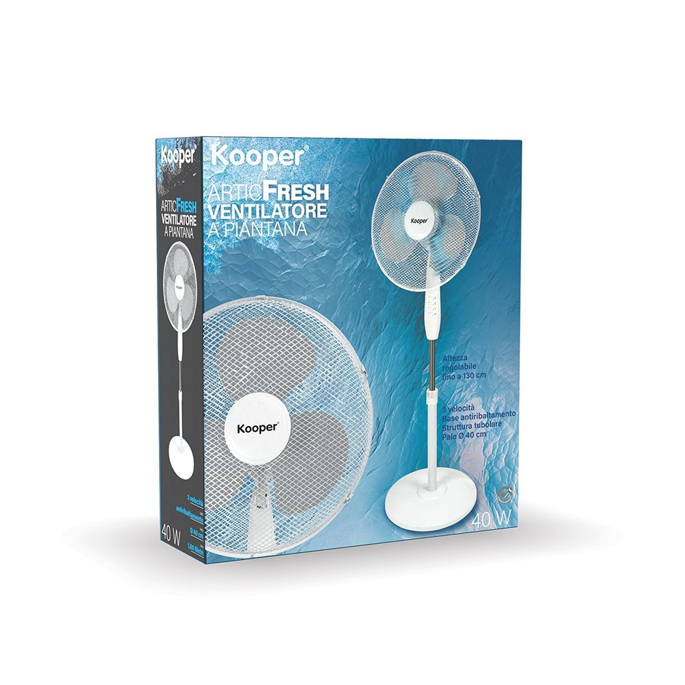 Ventilatore Piantana 40W Bianco