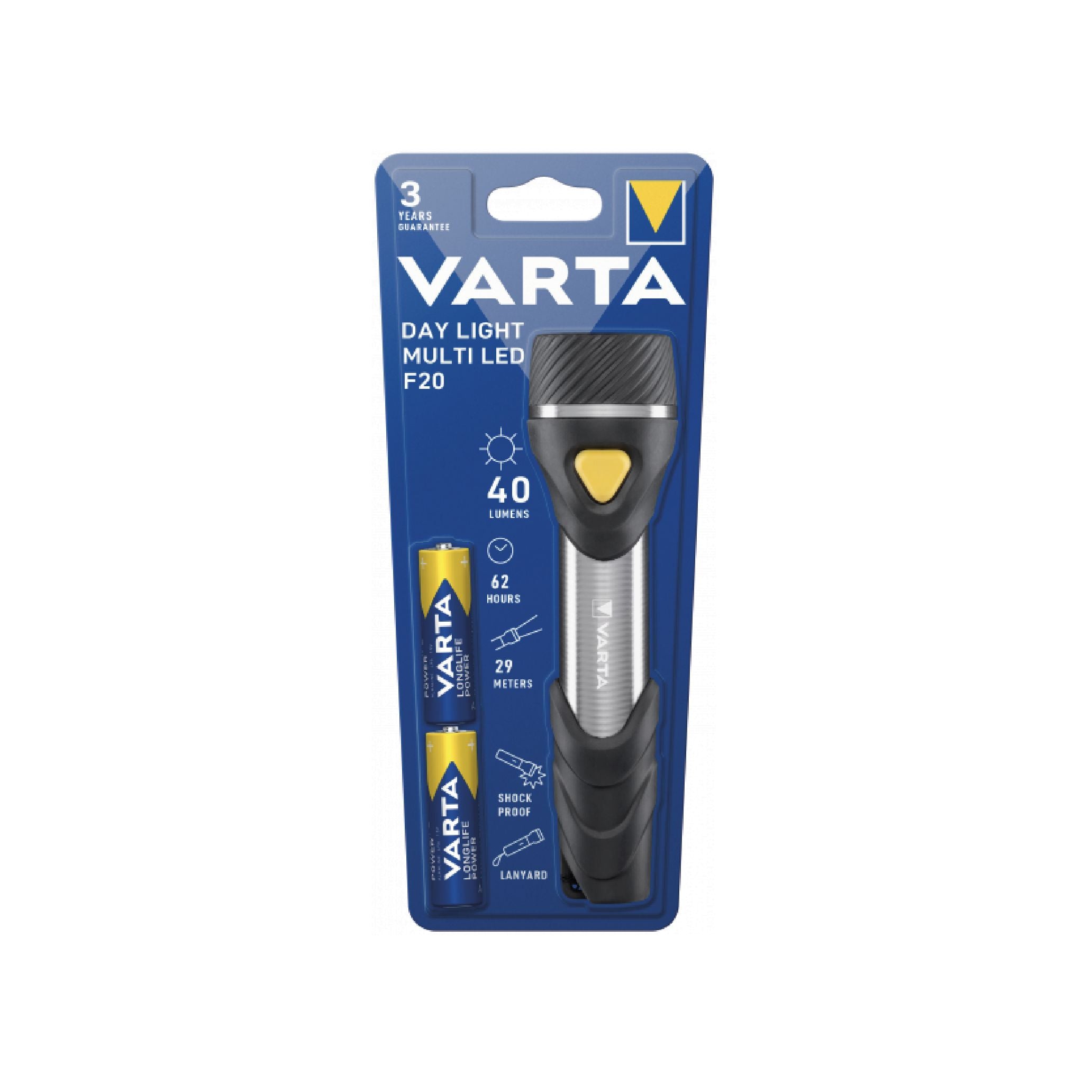 Torcia Varta DayLight F20 con batterie LED