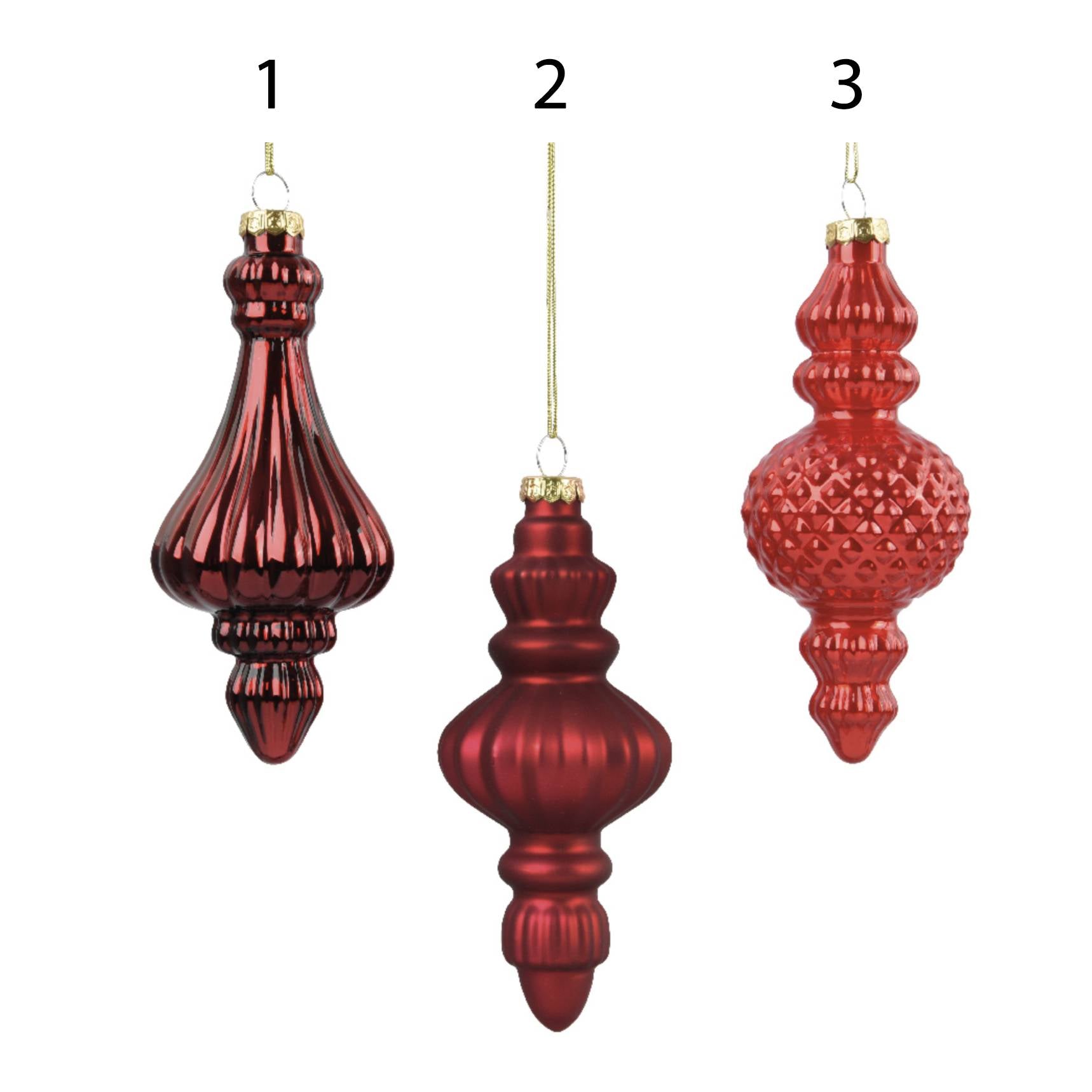 Pendaglio in vetro natalizio Shiny-Matt 15 cm