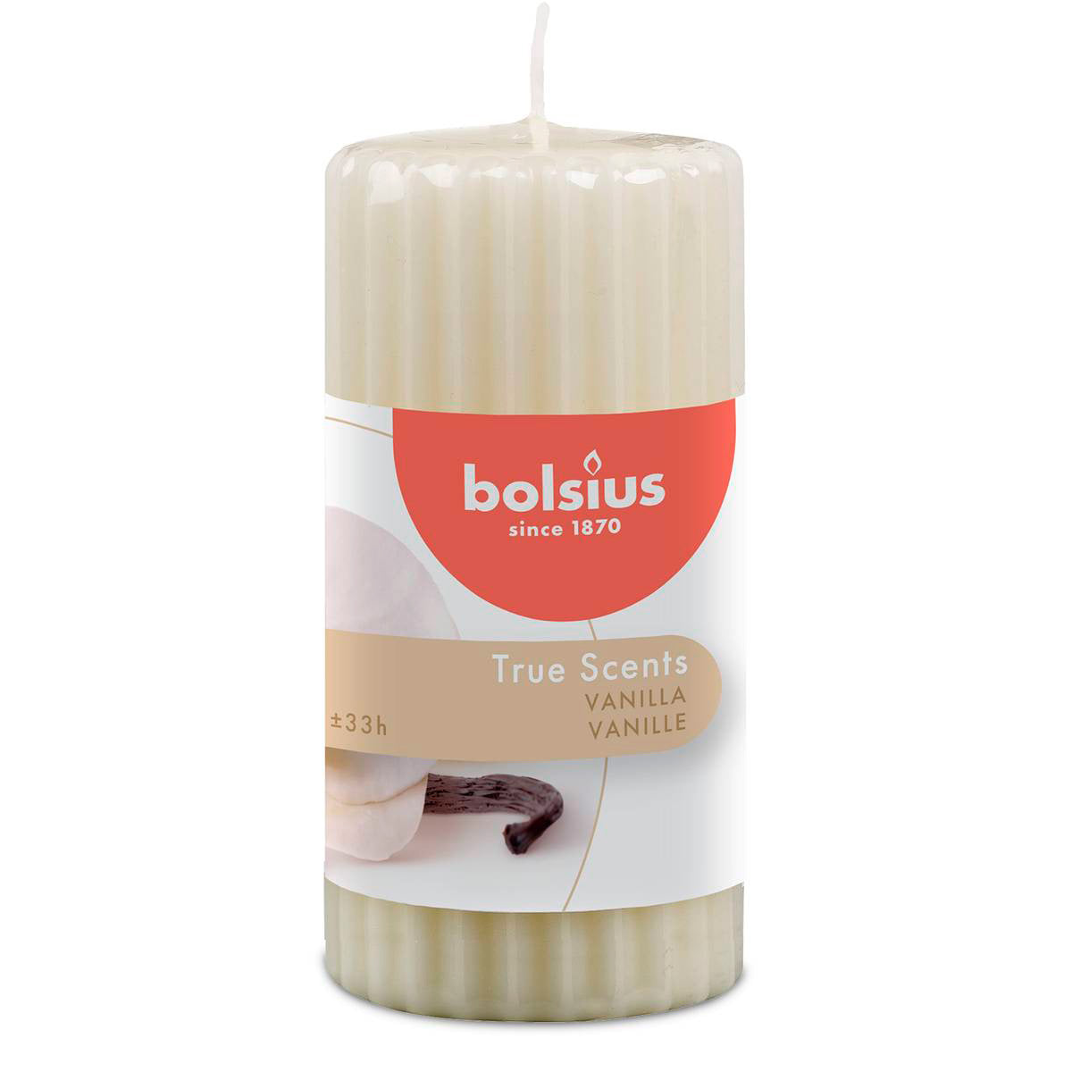 Candela Ribbed Pillar 58x120 mm Bolsius 4