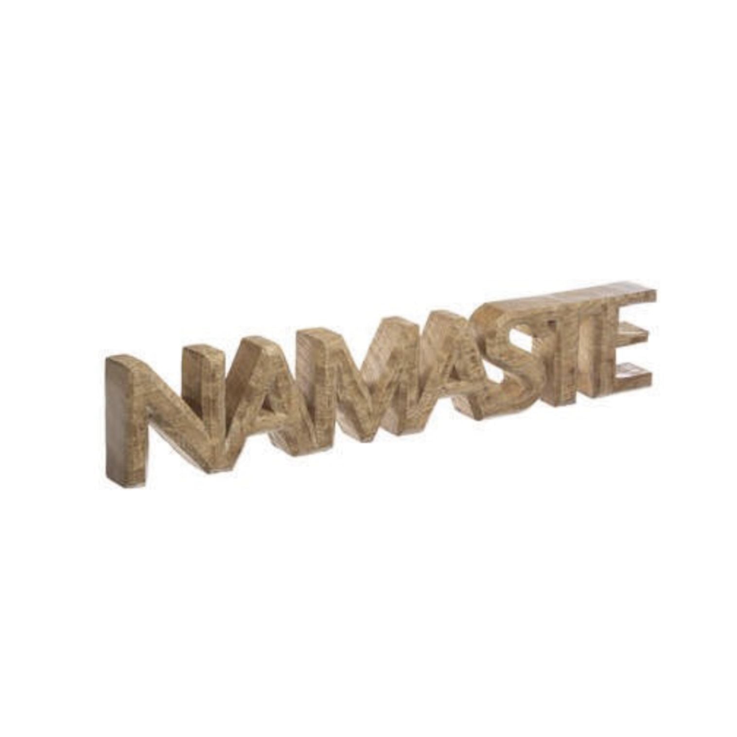 Scritta "Namaste" in Legno di Mango