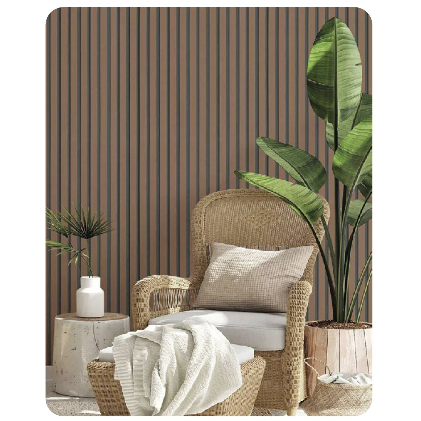 Parato Friends effetto doghe