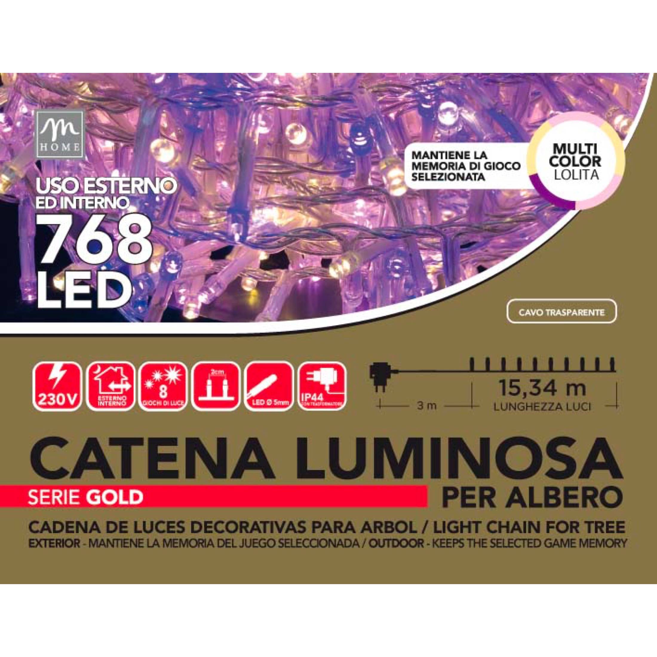 Catena 768 minilucciole natalizie Lolita