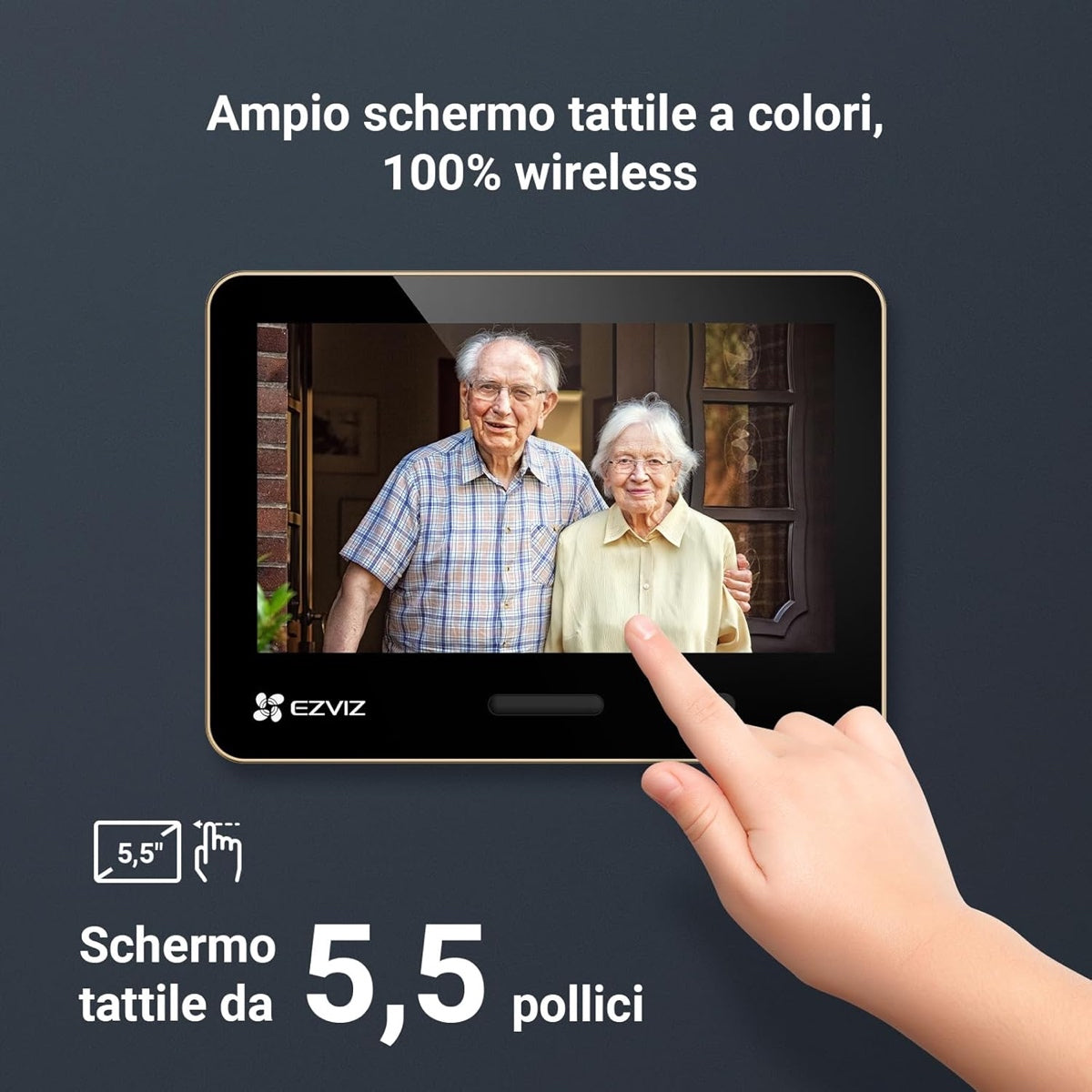 Spioncino Digitale Smart EZVIZ EP4 Gold Wi-Fi 4K 4