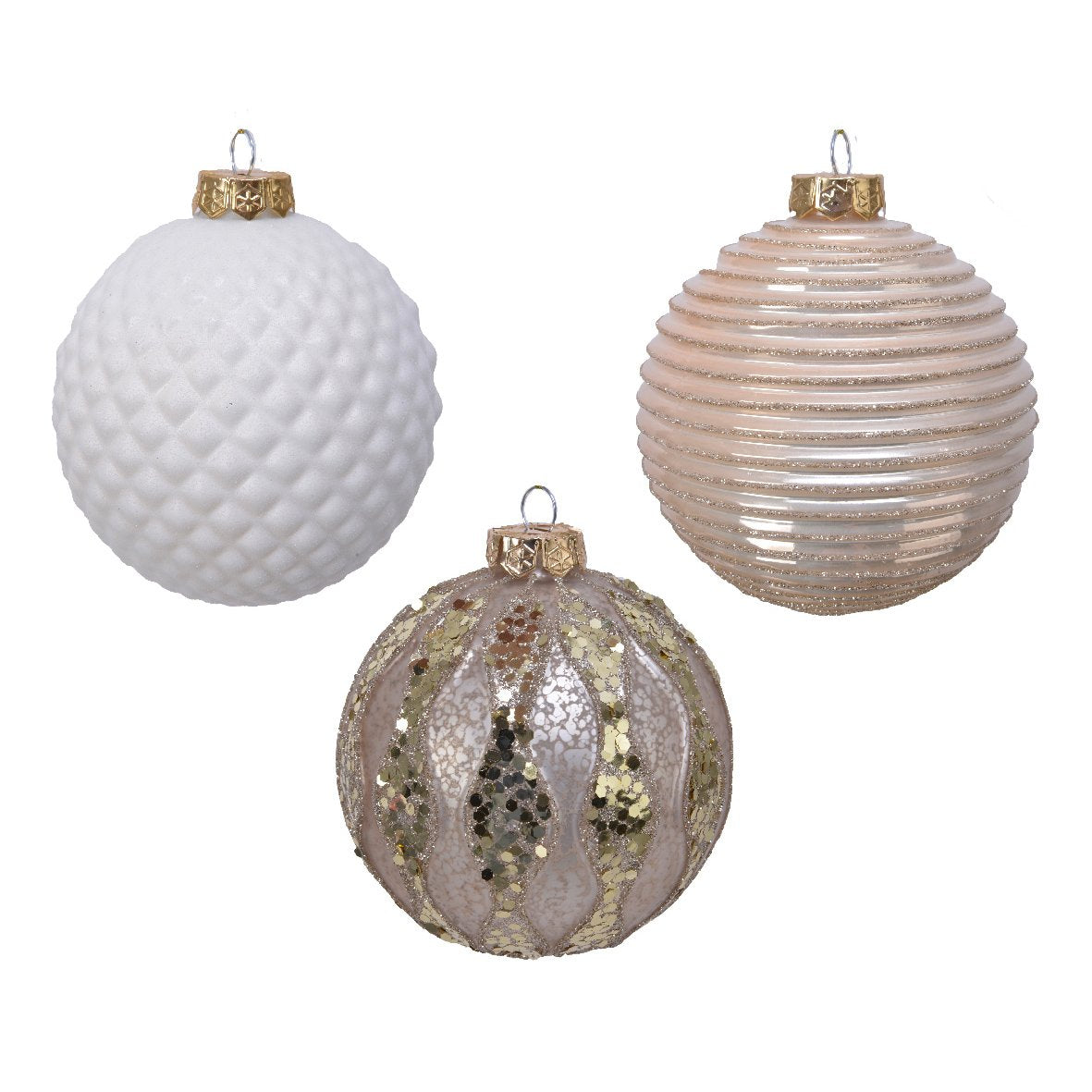 Palla in vetro Glitter 10cm