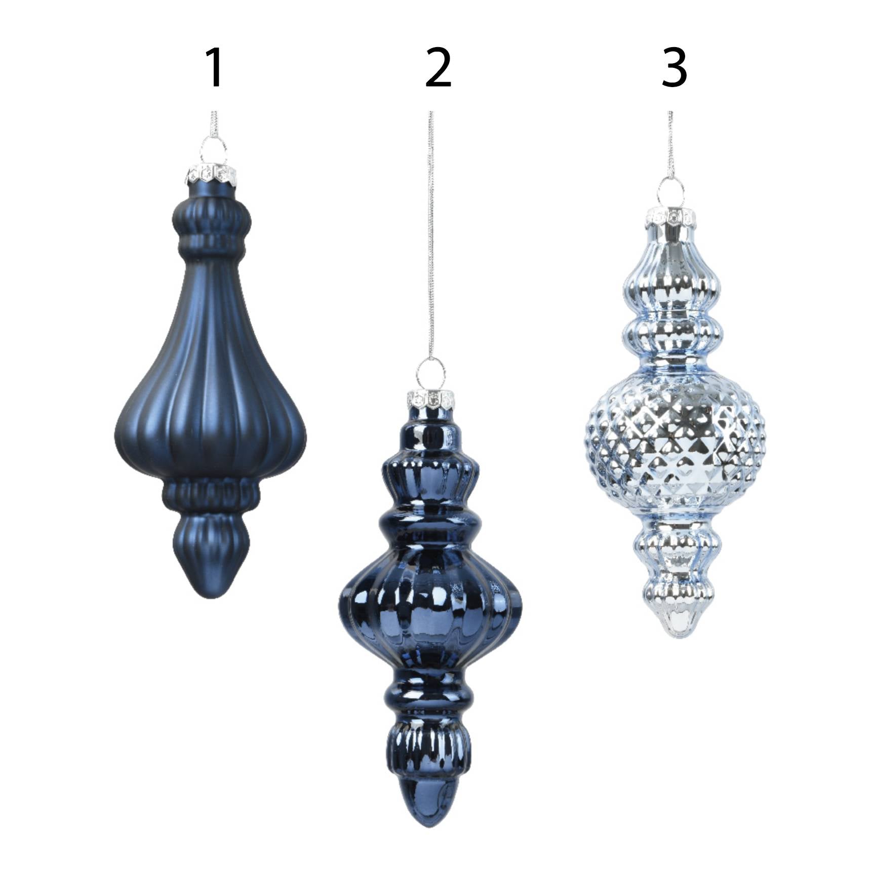 Pendaglio in vetro natalizio Shiny-Matt 15 cm