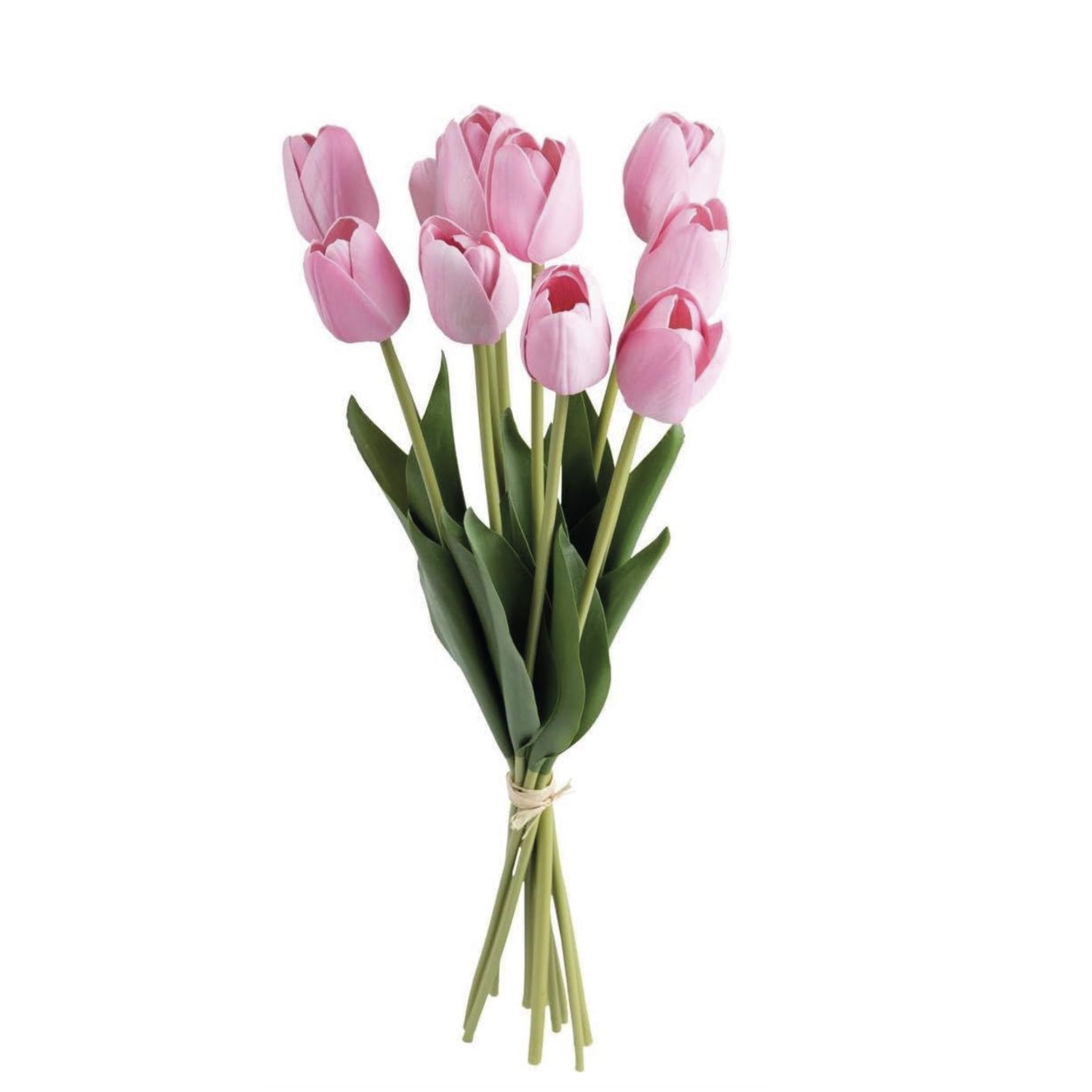 Bouquet di 10 Tulipani Artificiali "Satis" ‚Äì Rosa ‚Äì H48 cm