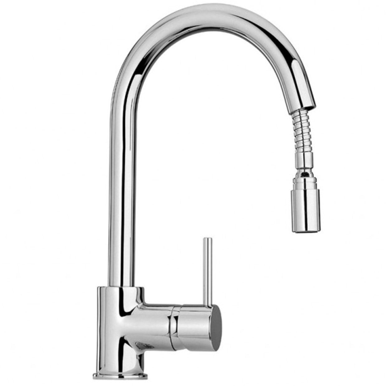 Paini Miscelatore monoforo per lavello con doccetta monogetto estraibile