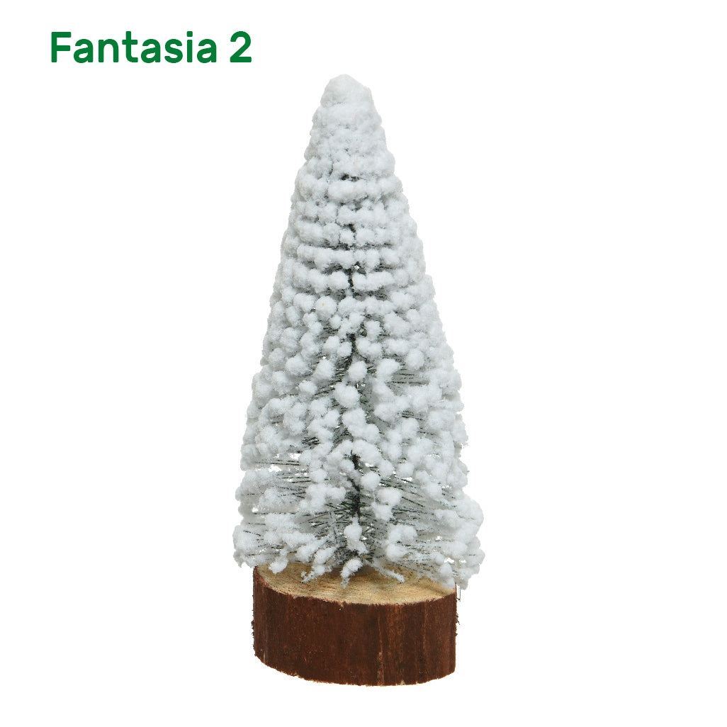 Mini albero di natale in legno innevato Kaemingk 18 cm 3