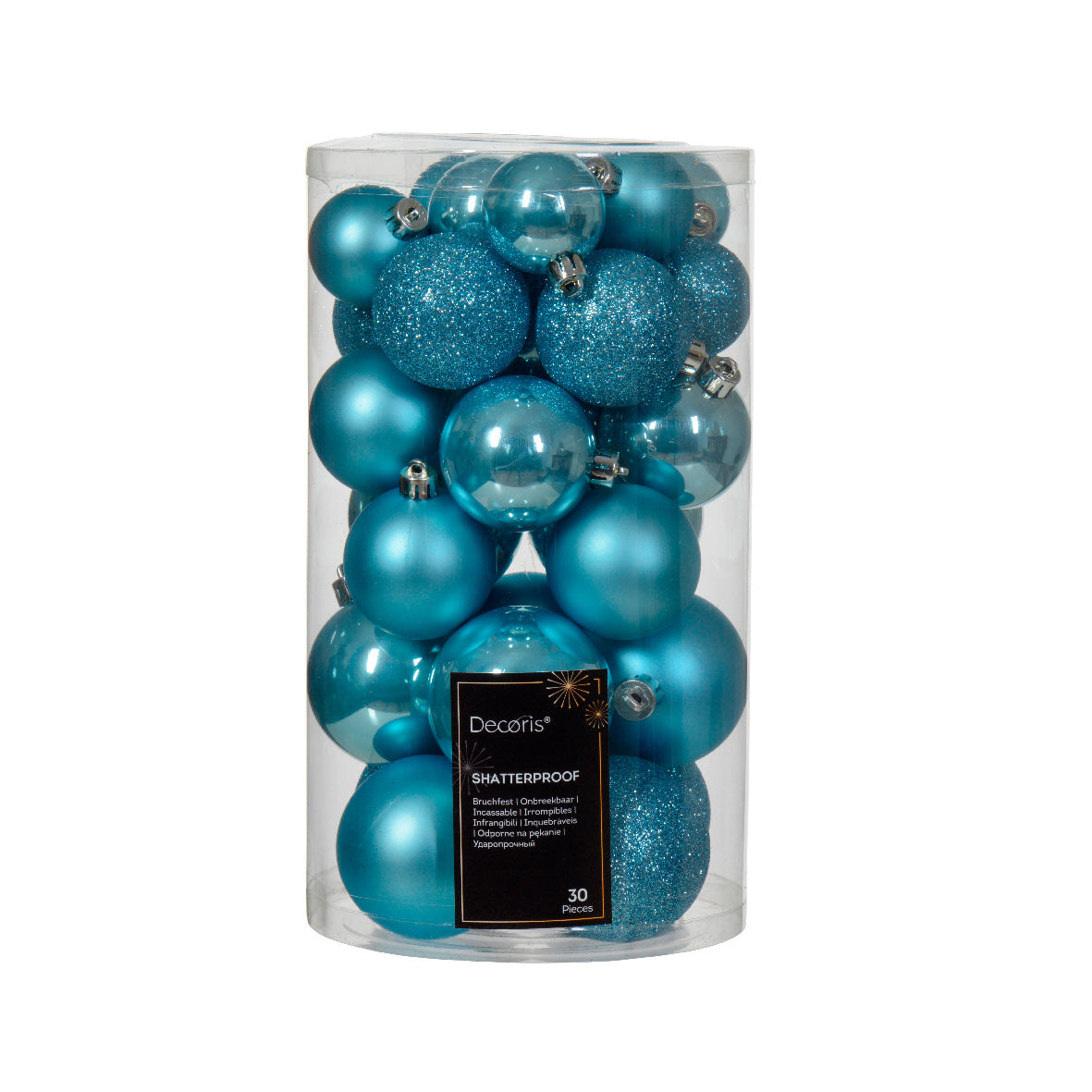 Confezione palline 6 cm azzurre