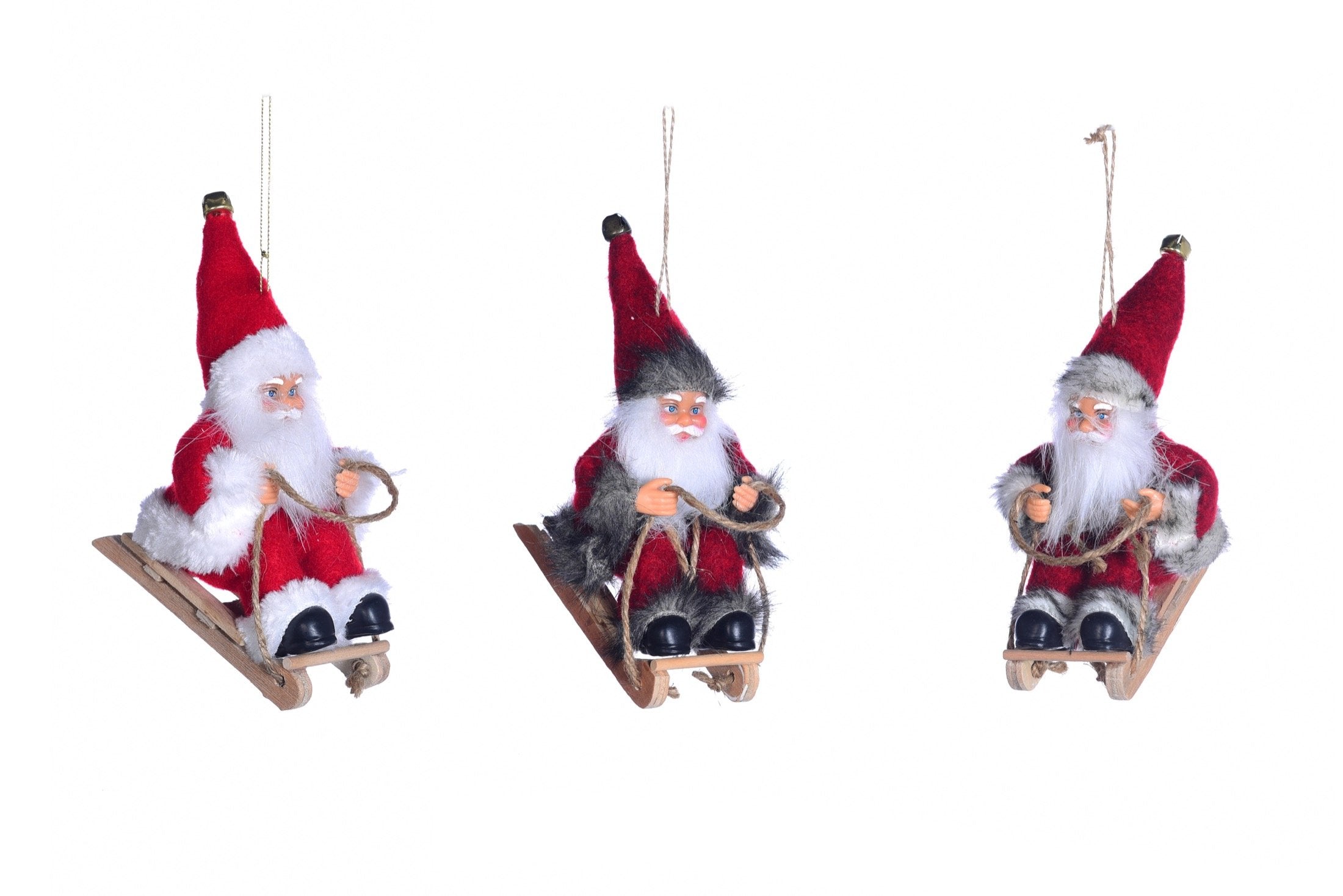 Babbo natale su slitta colore rosso