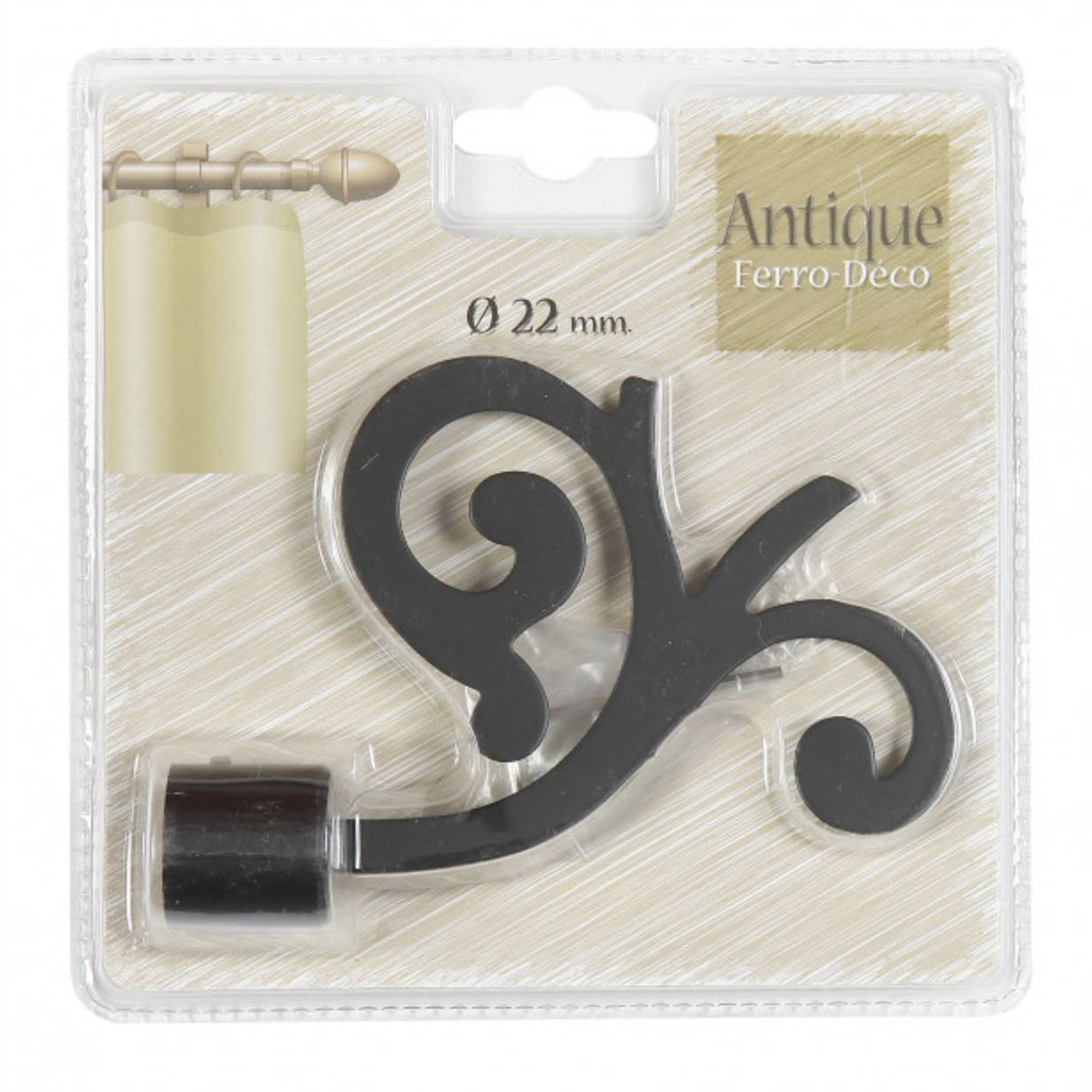 Finale per bastone tenda floreale 22mm