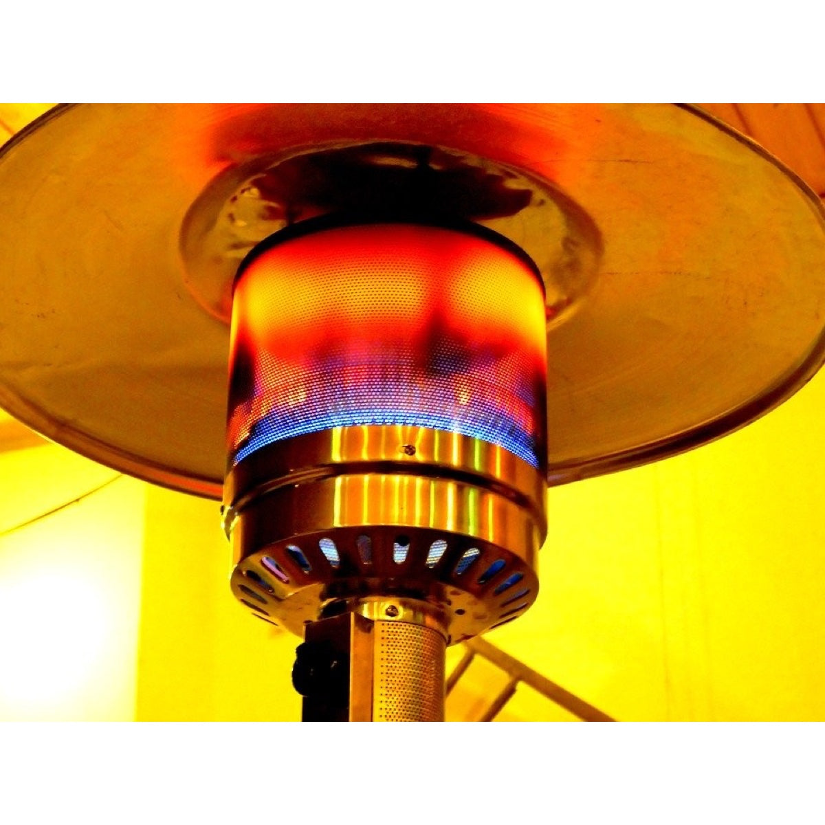 Stufa a Fungo a Gas 13,5 kW da Esterno con Ruote Grigia