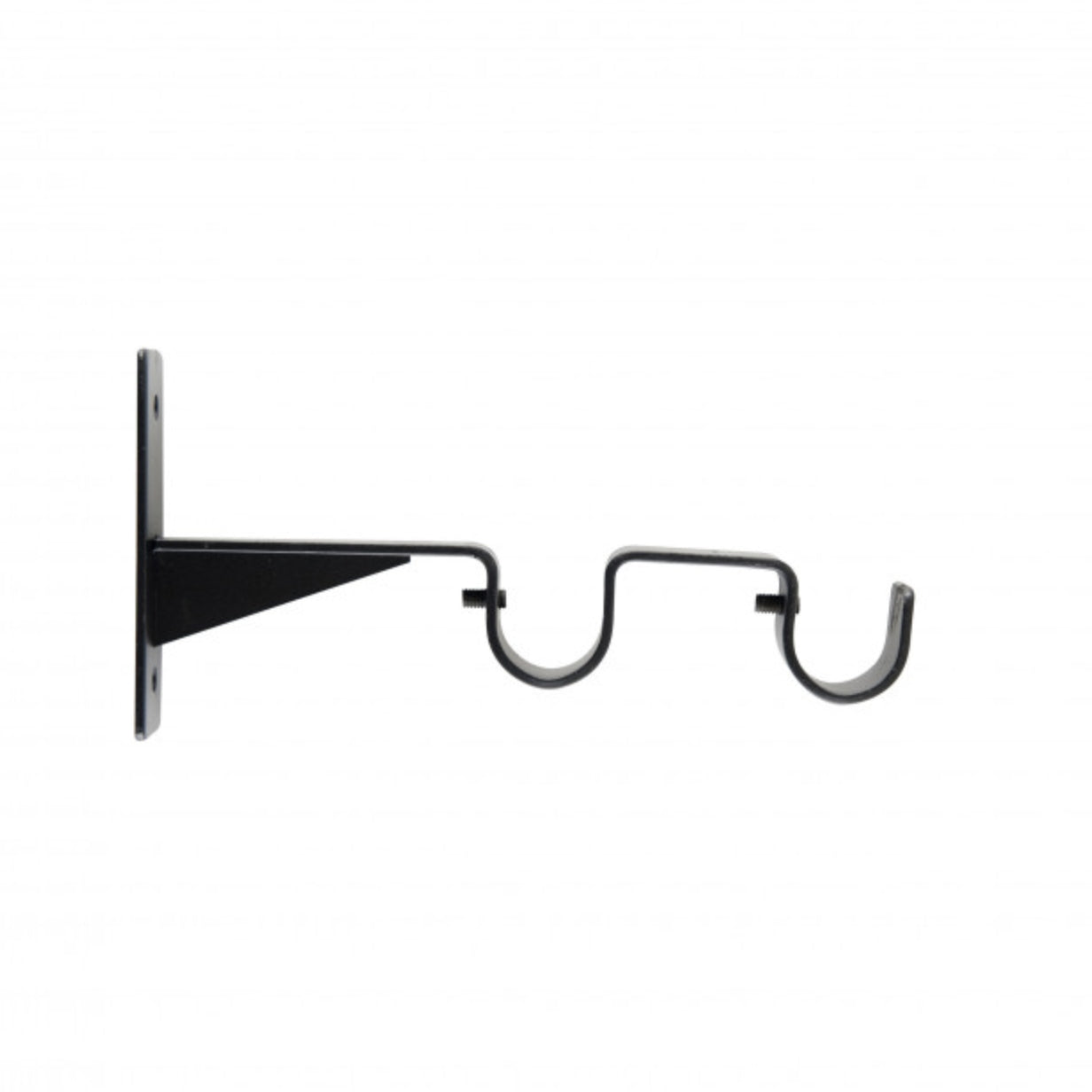 Supporto frontale doppio per bastoni tende 22 mm