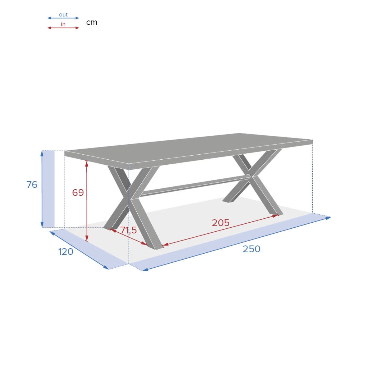 Tavolo Xenia 10 posti Acacia 4