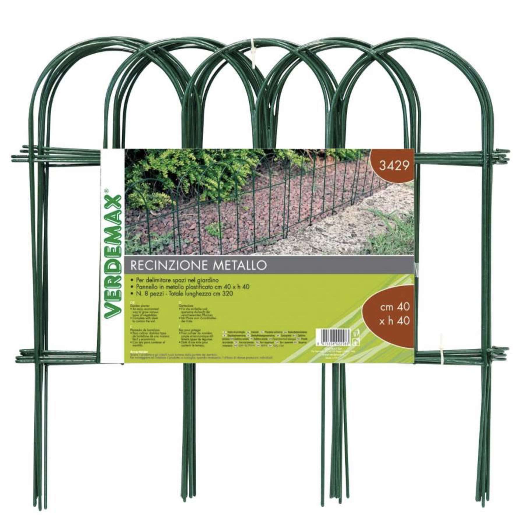 Recinzione in acciaio ad arco per aiuole