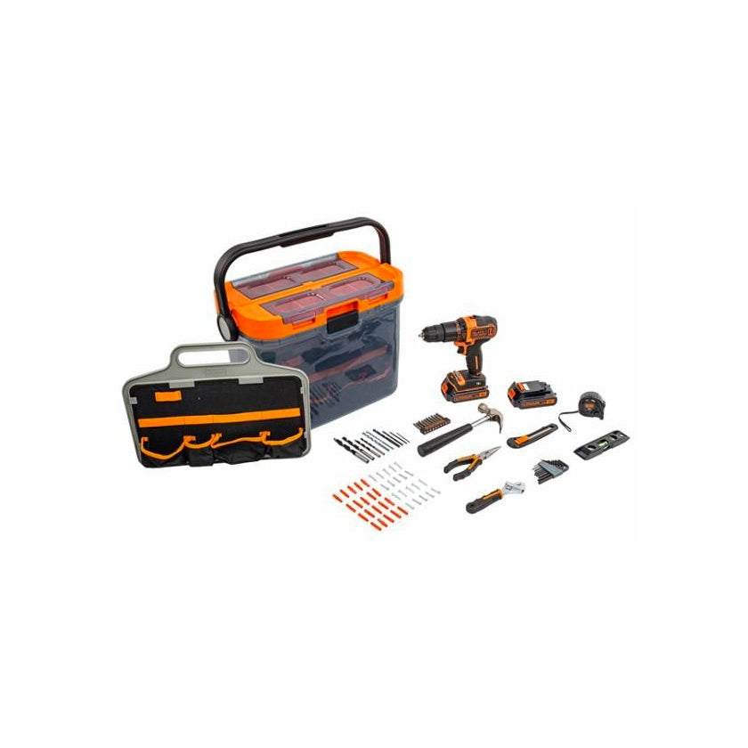 Set trapano avvitatore con 72 accessori
