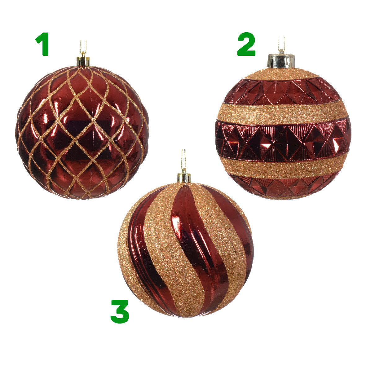 Pallina natalizia bordeaux 12 cm