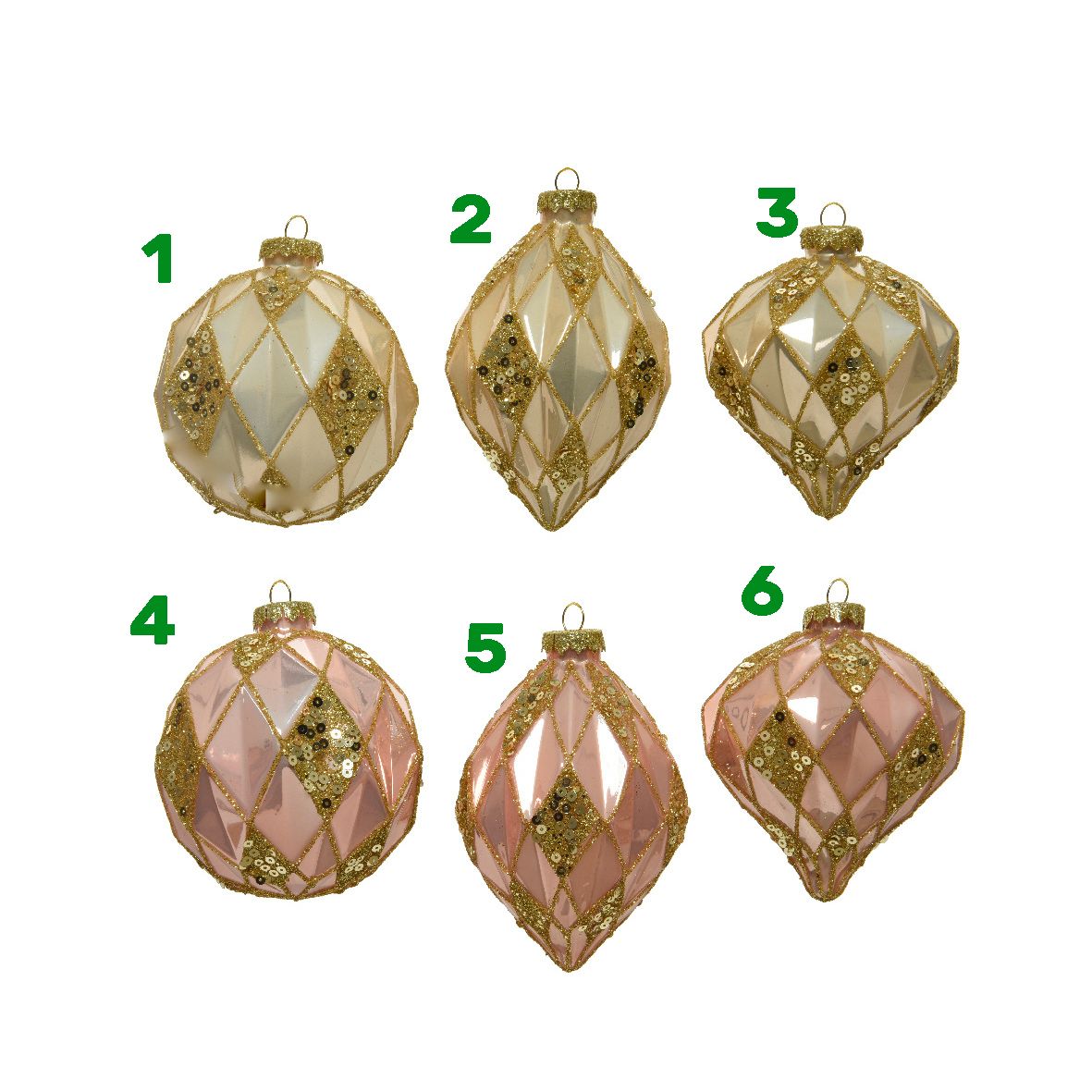 Pallina di vetro glitter oro