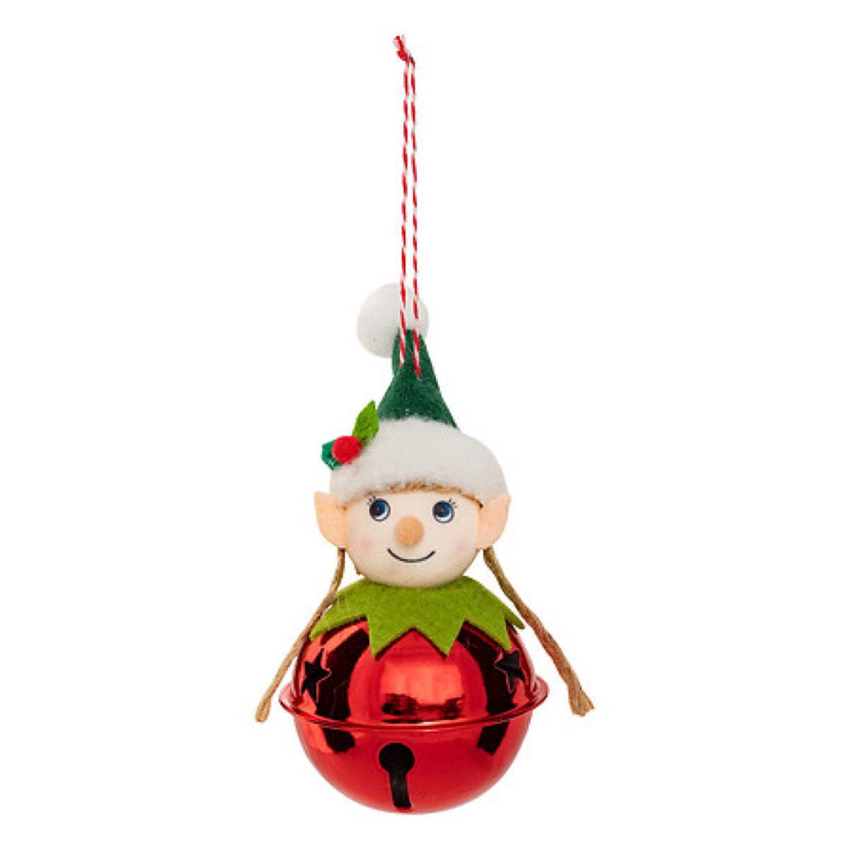 Pendente Natalizio Elfo con Campanellino 12 cm 3