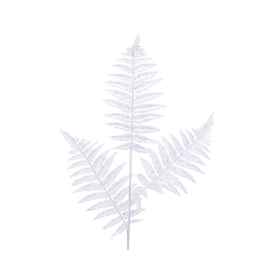 Foglia glitter 80 cm bianca