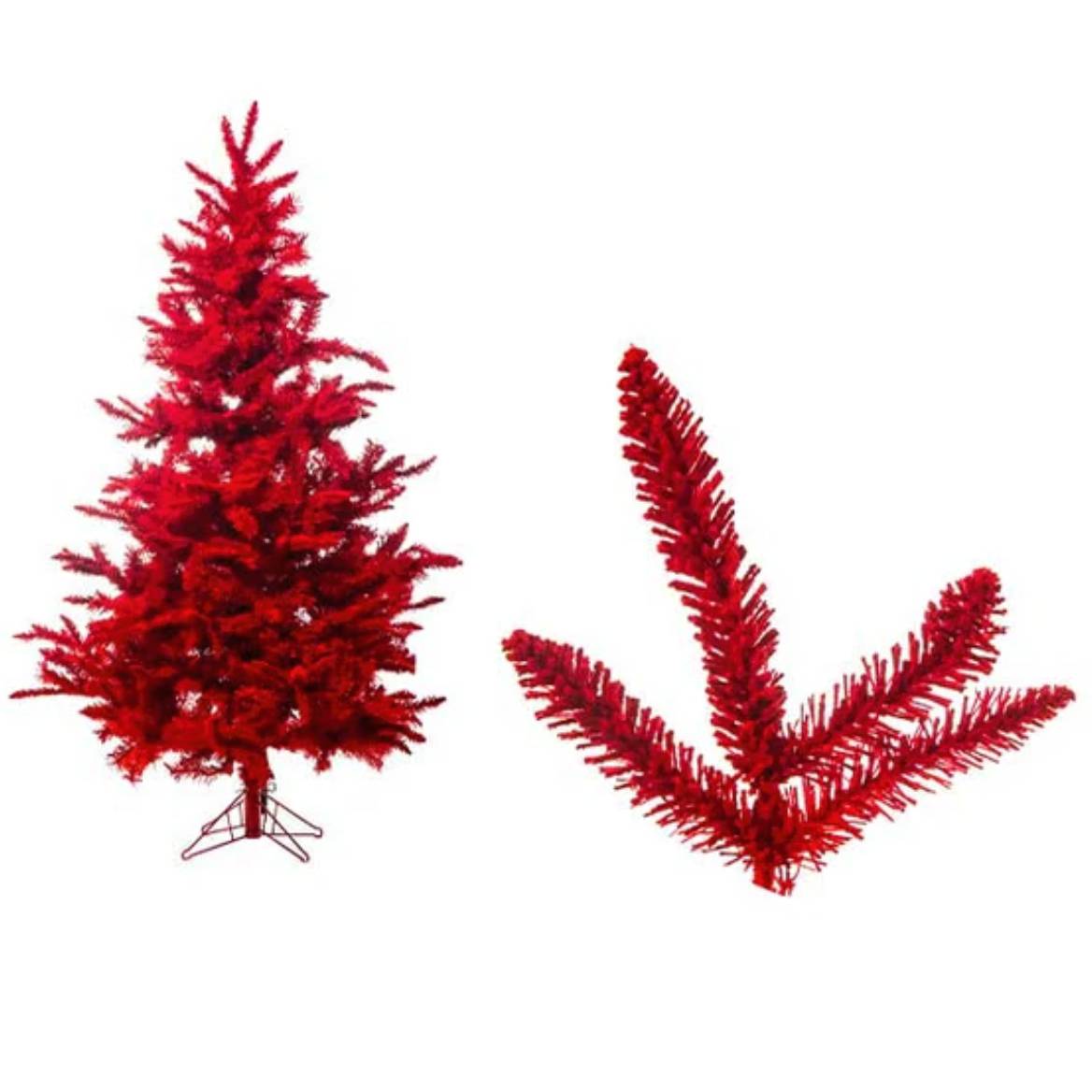 Albero Floccato Red 210cm