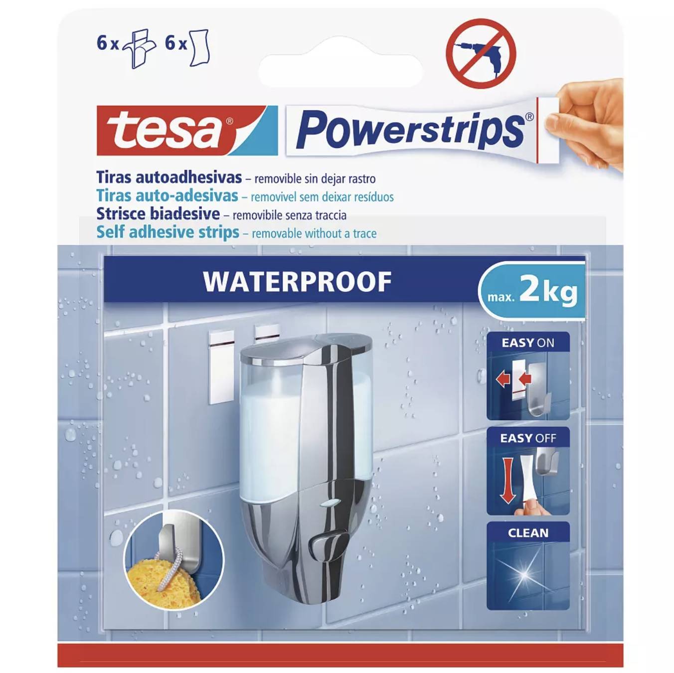 Powerstrips Tesa strisce bioadesive per bagno