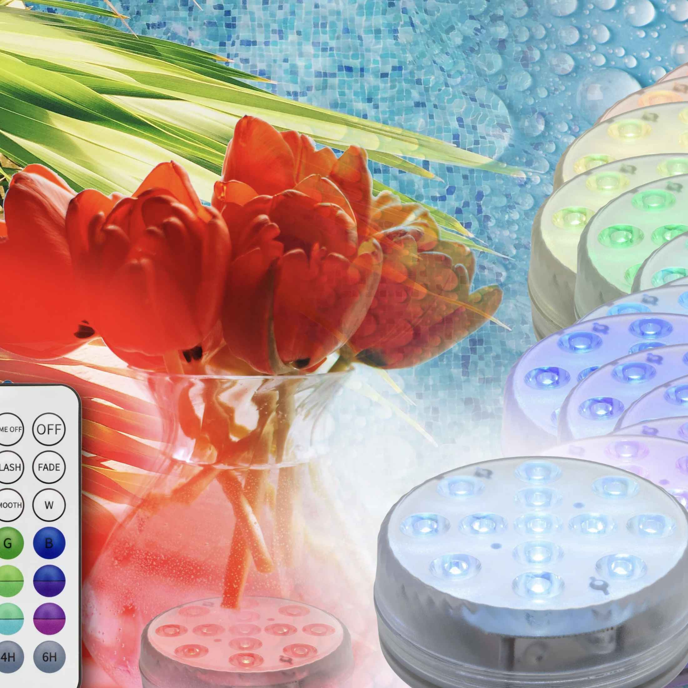 Disco luce LED sommergibile 8,5 cm IP68