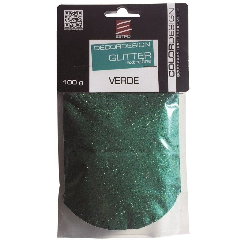 GLITTER COLORE VERDE CONFEZIONE DA 100 GRAMMI 4