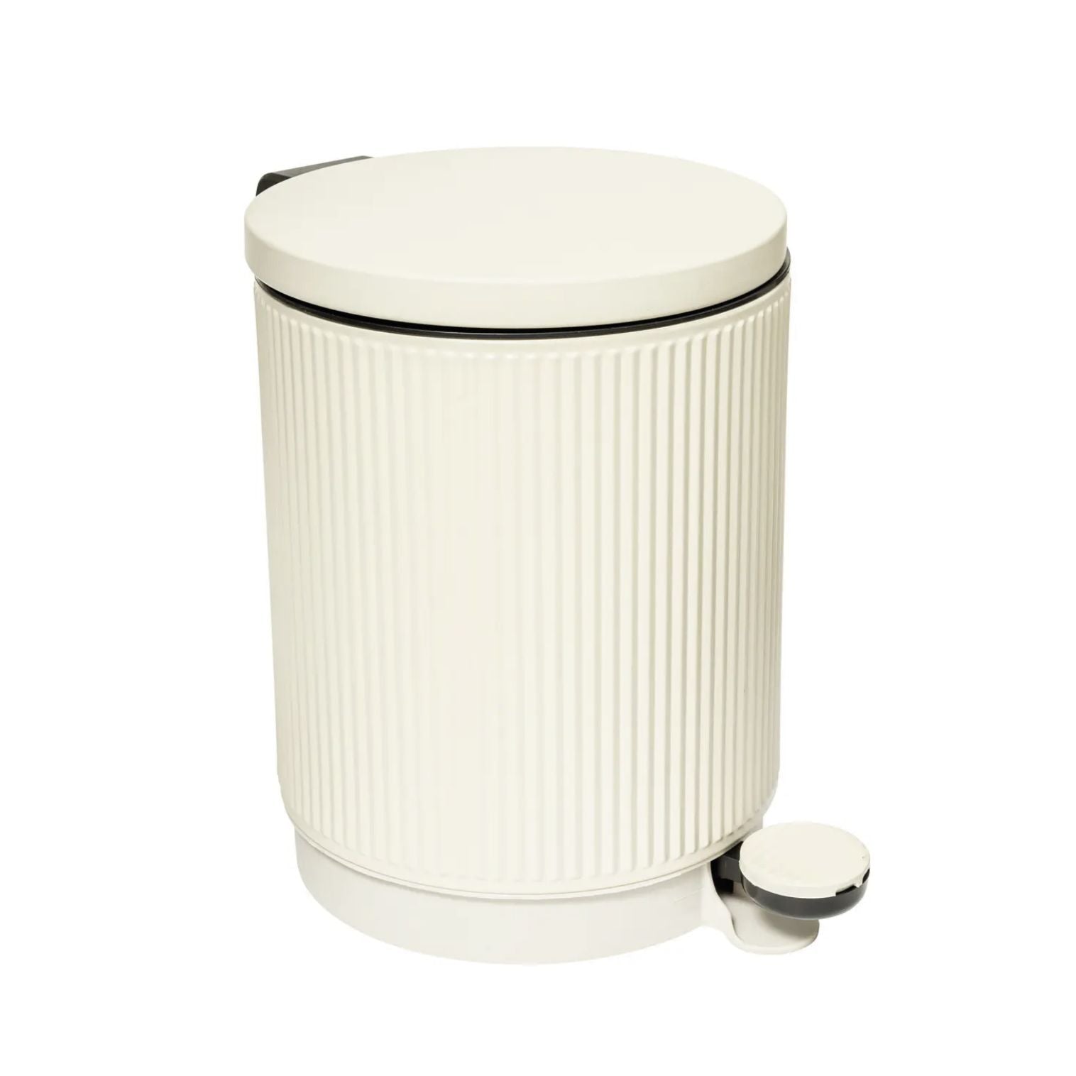 Pattumiera a pedale 5 litri in acciaio inox opaco