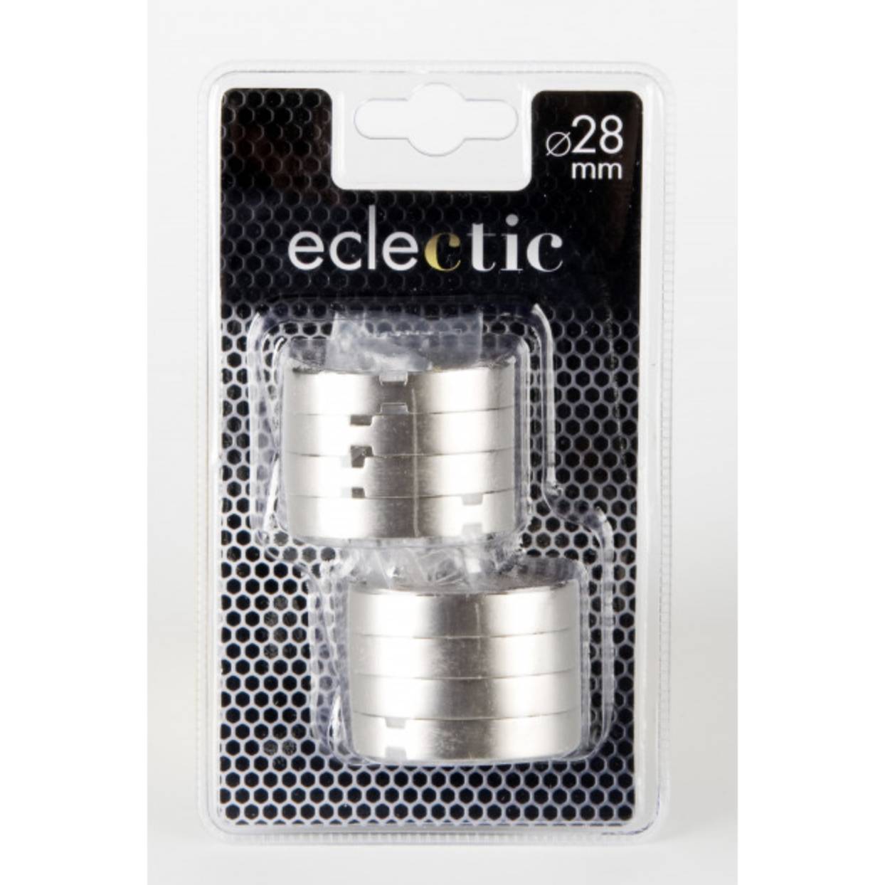 Anelli in metallo cromo per bastone tende 8Pz