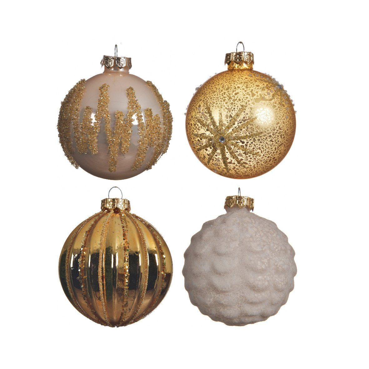 Palla natalizia oro con decori