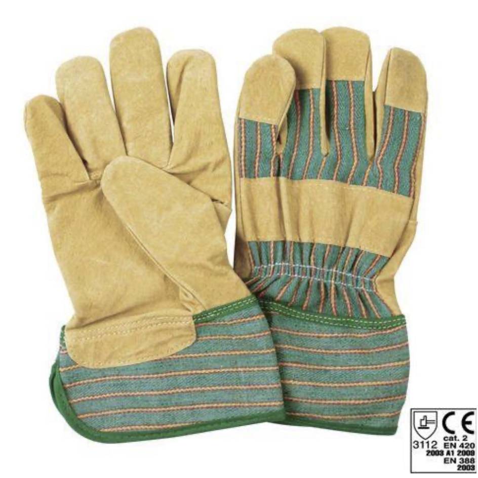 Guanti in pelle/tela da giardino L
